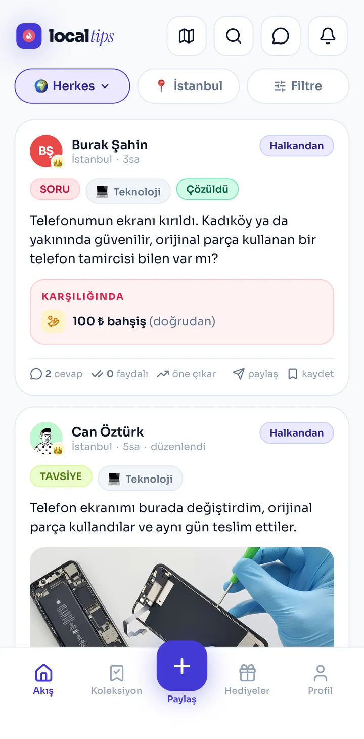 Akışta bir soru ve bahşiş sözü